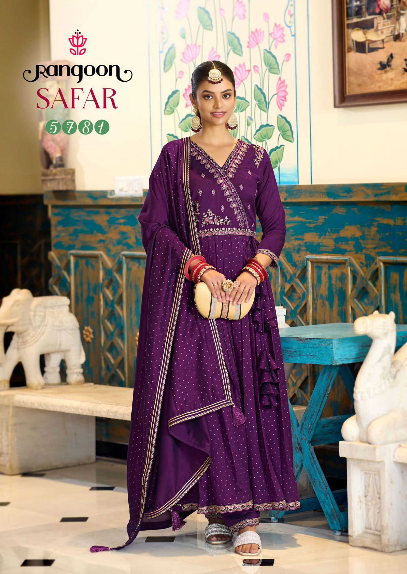 Safar By Rangoon Silk Embroidery Readymade Suits Suppliers In India